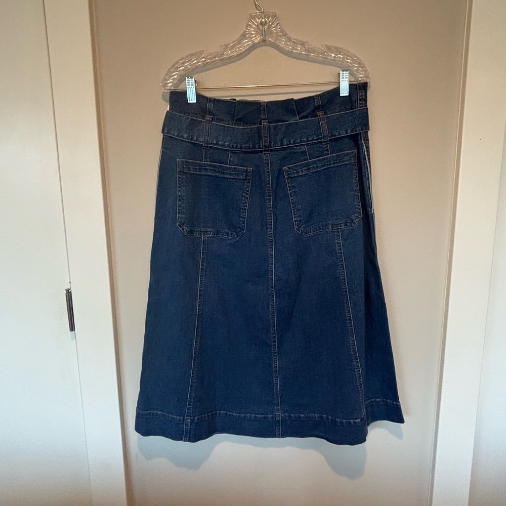 NWT Madewell Indigo A-Line Denim Skirt 12 - Picture 2 of 6